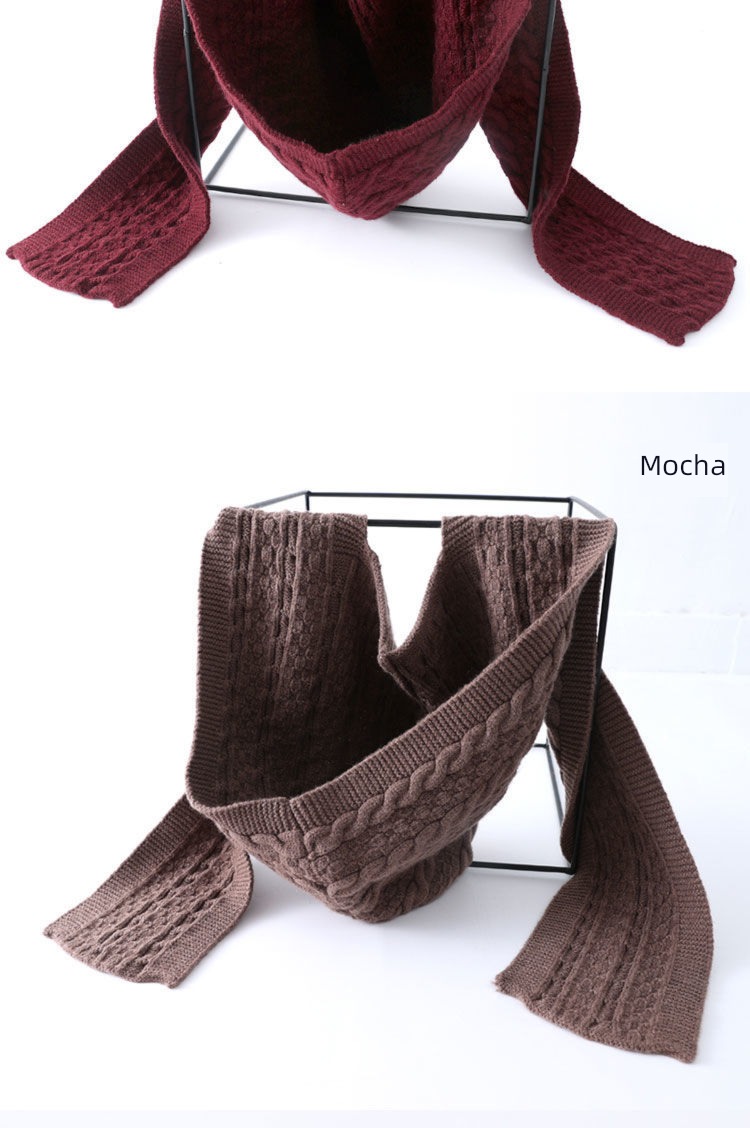 Autumn and winter Hooded one Cervical spine protection Wool female Shawl