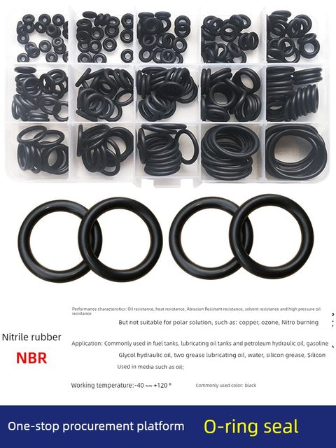 Rubber O-ring Set Dingqing fluorine silicone ring O-ring sealing ring rubber ring repair box high temperature resistance