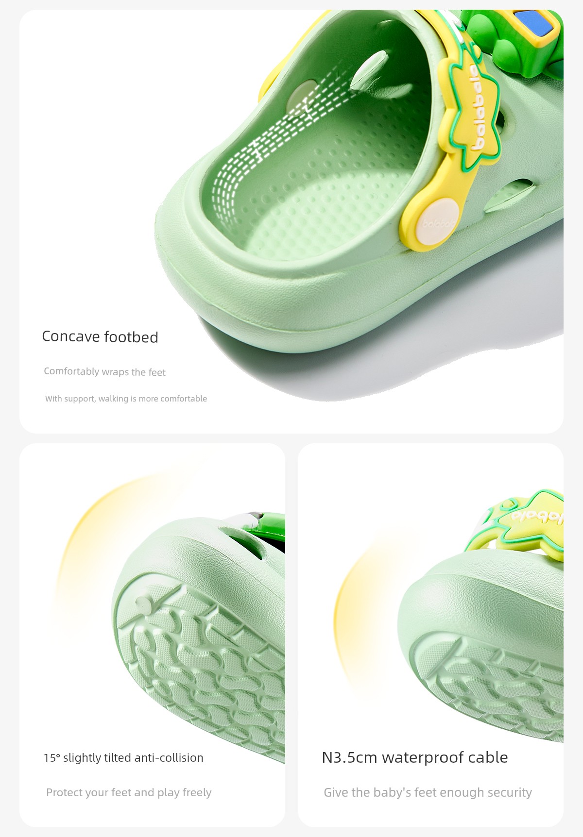 Balabala Children's Slippers for Boys, Summer Baby Clogs, Cartoon Shark Design, Kids' Girls' Bath Sandals — 11