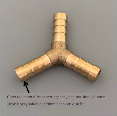 宝塔接头水冷接头人字Y型T型三通笔记本黄铜塑料等径软管对接直通