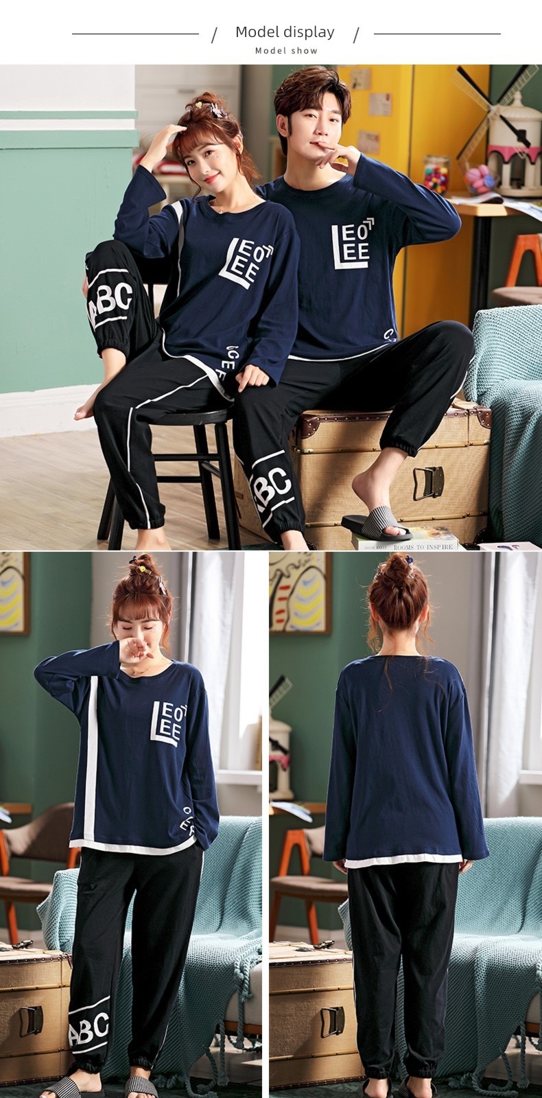 300 Jin men's wear lovers All cotton the fat pajamas
