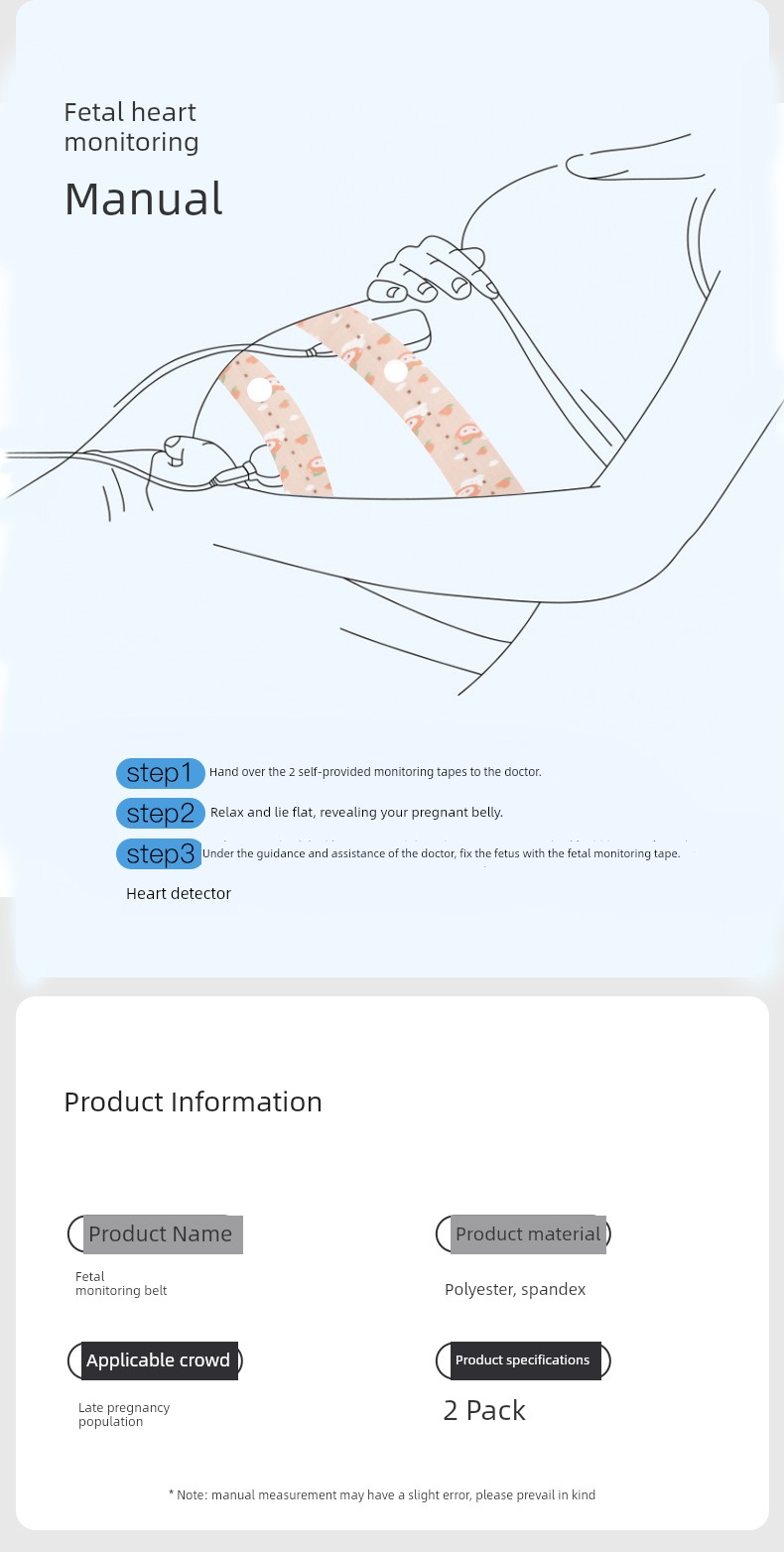 Fetal Heart Monitoring Belt for Pregnant Women Special Prenatal Examination Monitor Bandage Abdominal Belt General-Purpose Type Fetal Monitoring Belt 2 — 9