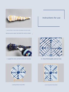 Tie-Dye Material Kit, Decorative Items, Dyeing and Embroidery Tools, Dye Set, Handmade DIY Fabric Dyeing, Batik, Photo F