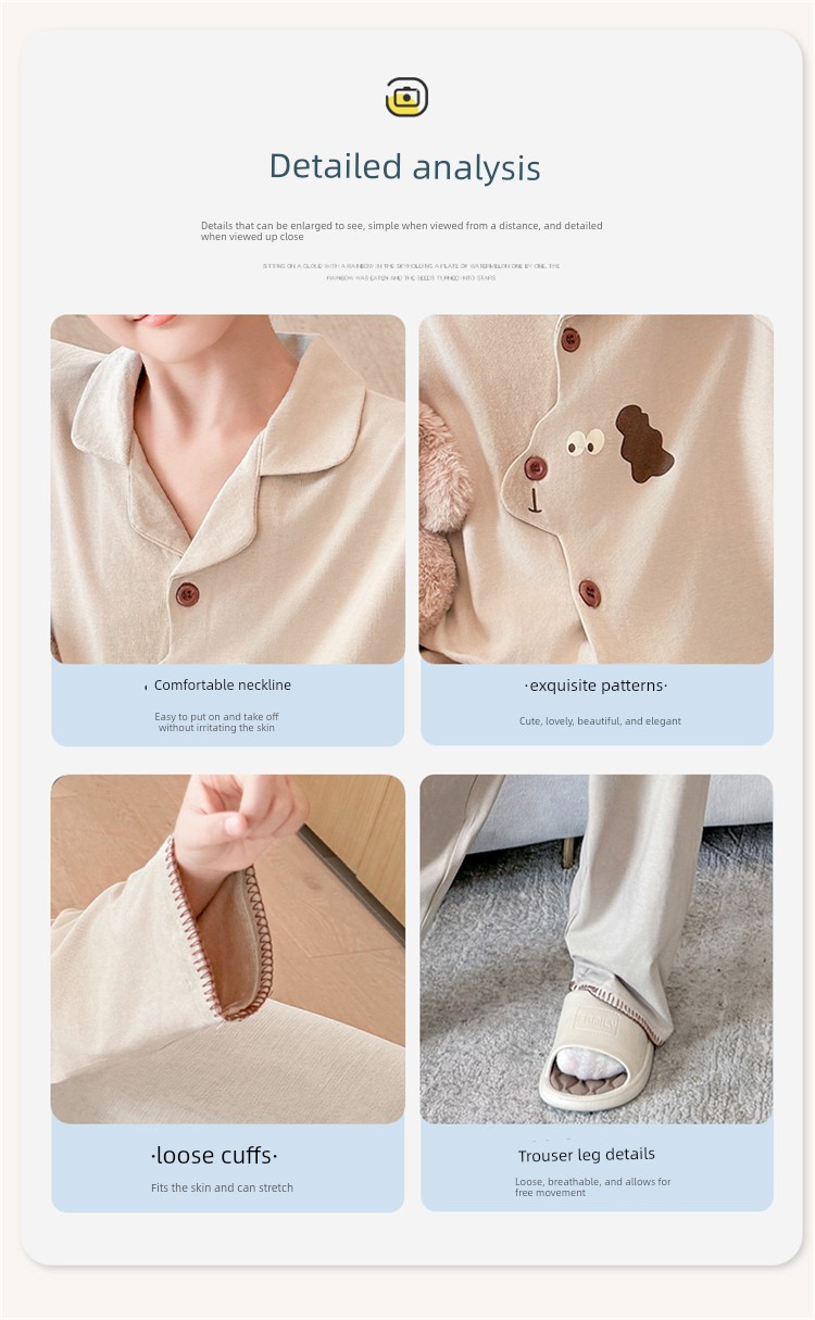 Boys' Pajamas Spring and Autumn 2026 New Pure Cotton Long-Sleeved Thin Style Kidsren's and Teenagers' Boys' Home Clothes Autumn Style — 4