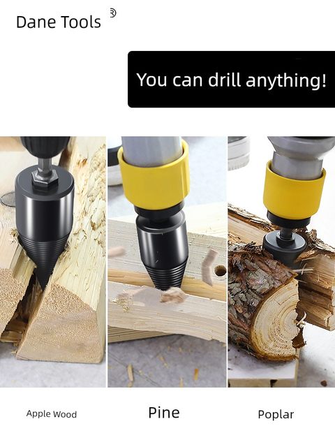 Firewood chopping artifact household material splitting power tool wood chopping rural special large splitter impact drilling and crushing firewood machine