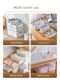Debris storage basket cosmetic storage box student dormitory desktop plastic storage box with lid kitchen finishing box