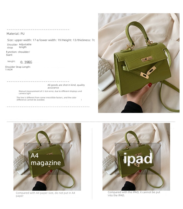Foreign style Advanced sense fashion black Mini Inclined shoulder bag
