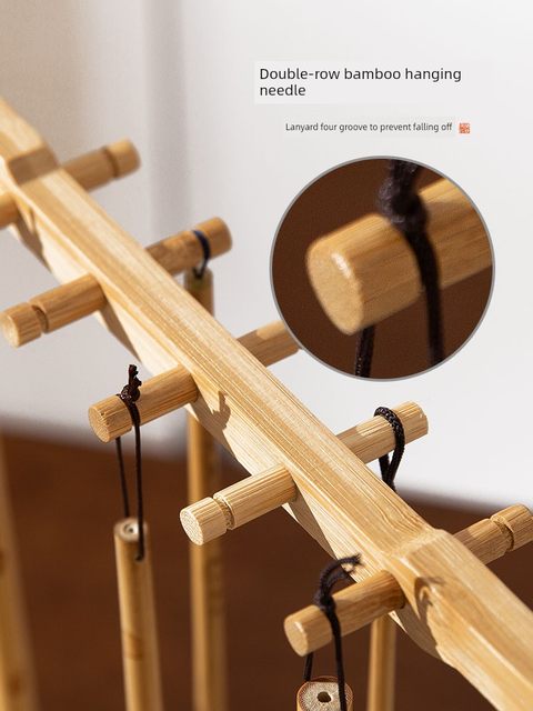 Meilin Pencil Holder Brush Hanging Nanzhu Solid Wood Shelf New Chinese Multifunctional Simple Student Calligraphy Supplies Storage Storage Shelf Creative Desktop Ornaments Study Four Treasure Set Display Shelf