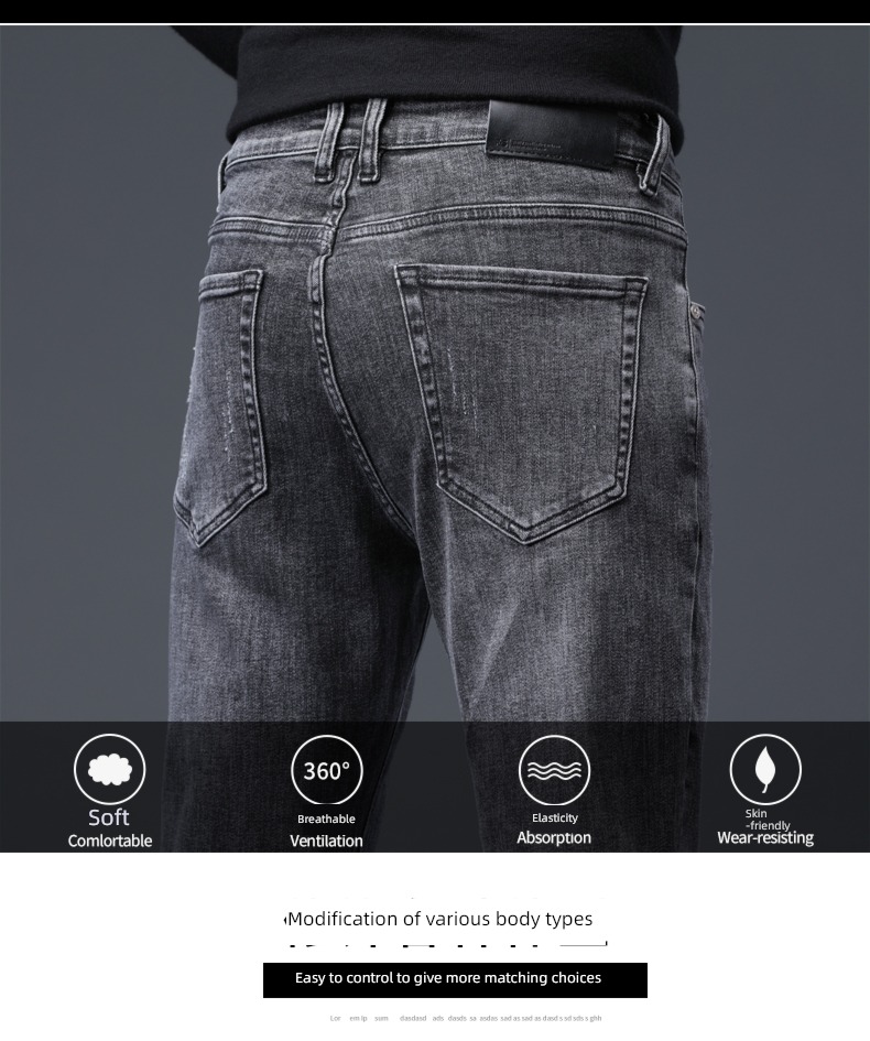 jeep JEEP black Autumn and winter trend Jeans