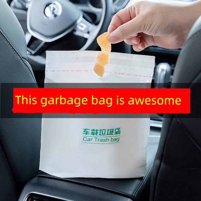 Car garbage bag sticker self-standing storage bag car interior barrel essential goods practical collection