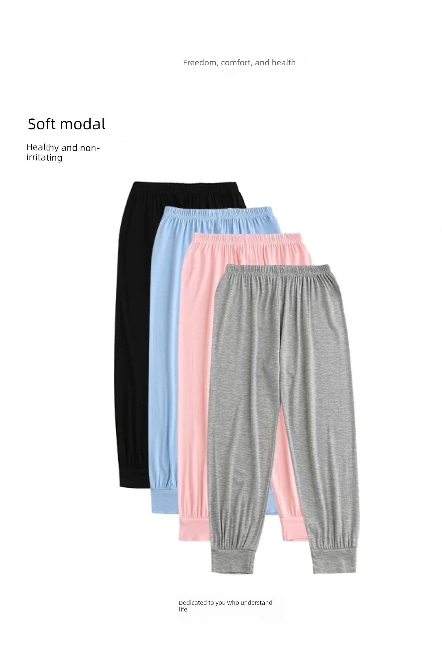 Kids Summer Mosquito Repelling Pants Boy Girl Modal Casual Pants Children's Home Pants Pure Color Baggy Pajama Pants — 3