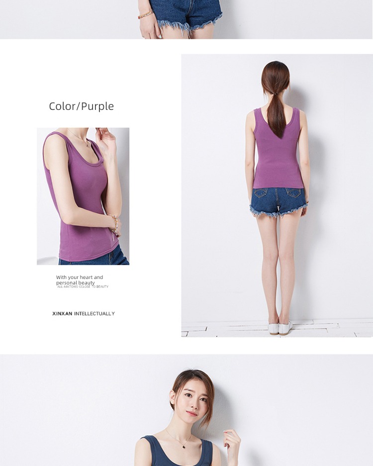 pure cotton black Korean leisure Autumn  camisole vest