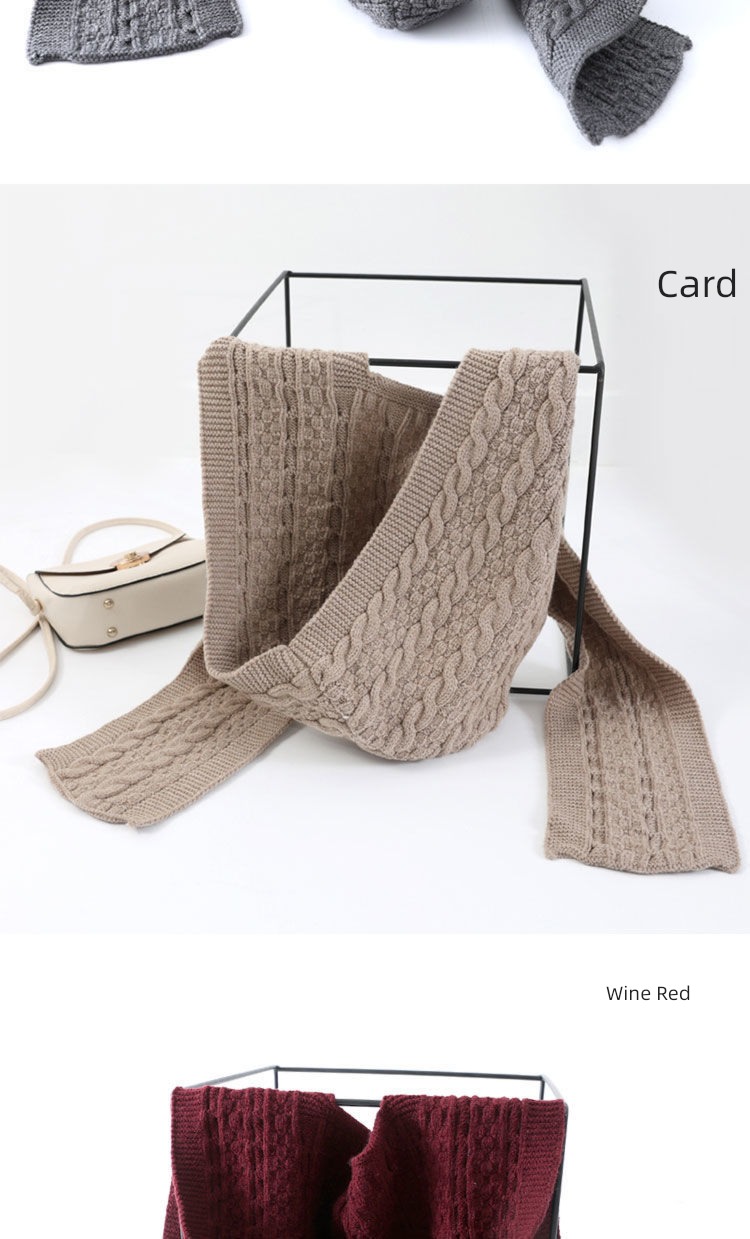 Autumn and winter Hooded one Cervical spine protection Wool female Shawl