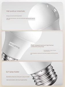 Hp Lighting Eye-Protection Led Bulb E27 Screw Base Household Three-Color Light Energy-Saving Lamp Super Bright Chandelie