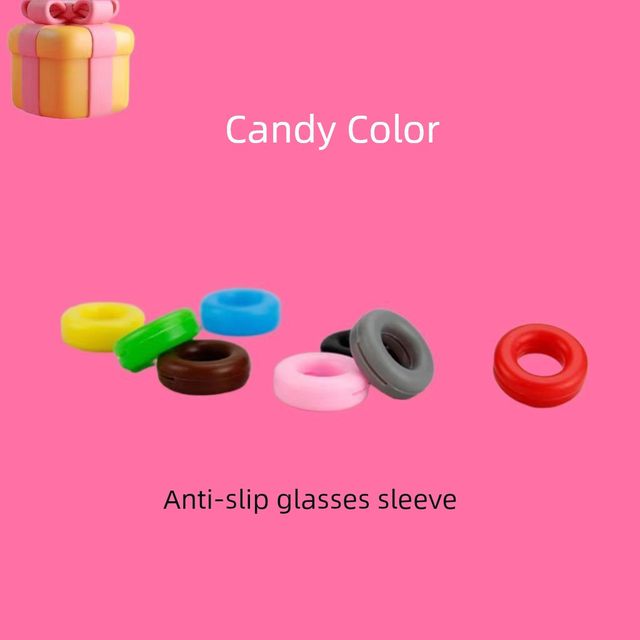 Anti-falling glasses artifact anti-slip silicone leg sleeve ear hook support children's eye frame prevents falling fixed snap buckle behind ear drag