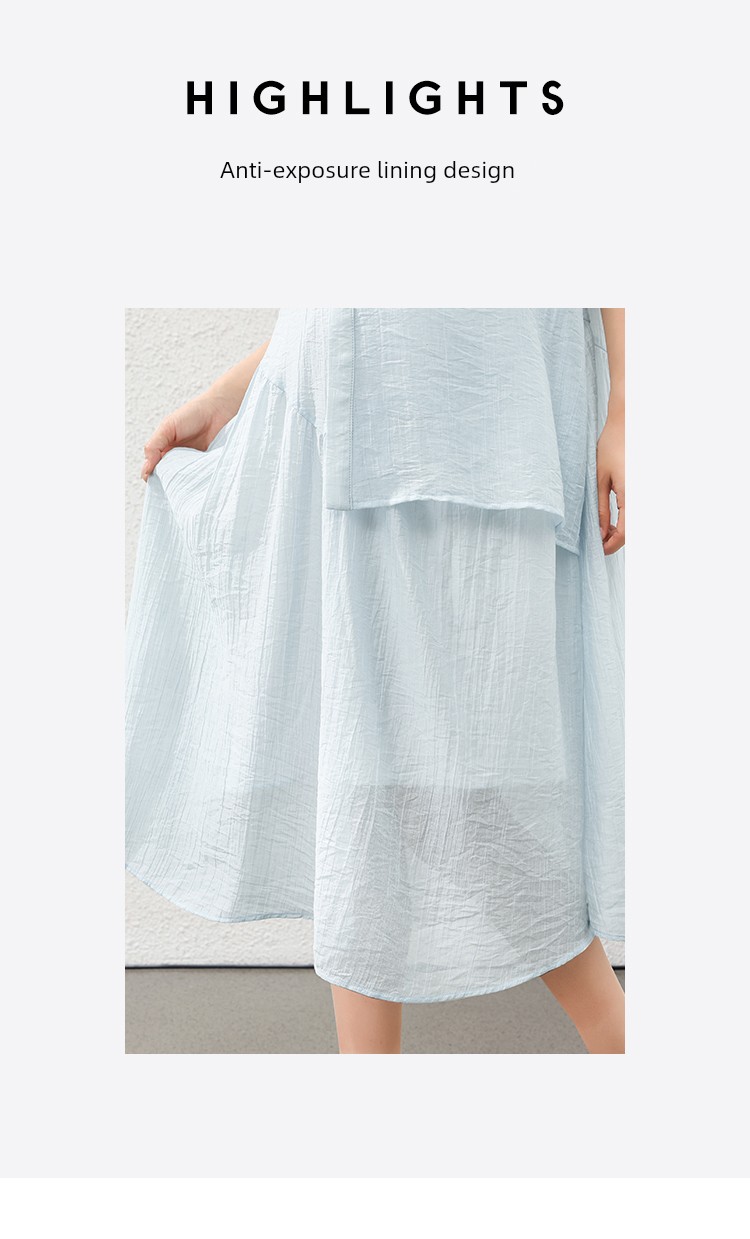 Forencos Maternity Dress 2026 New Loose Tencel Dress Summer Thin Mid-Length Dress Elegant Outfit — 3
