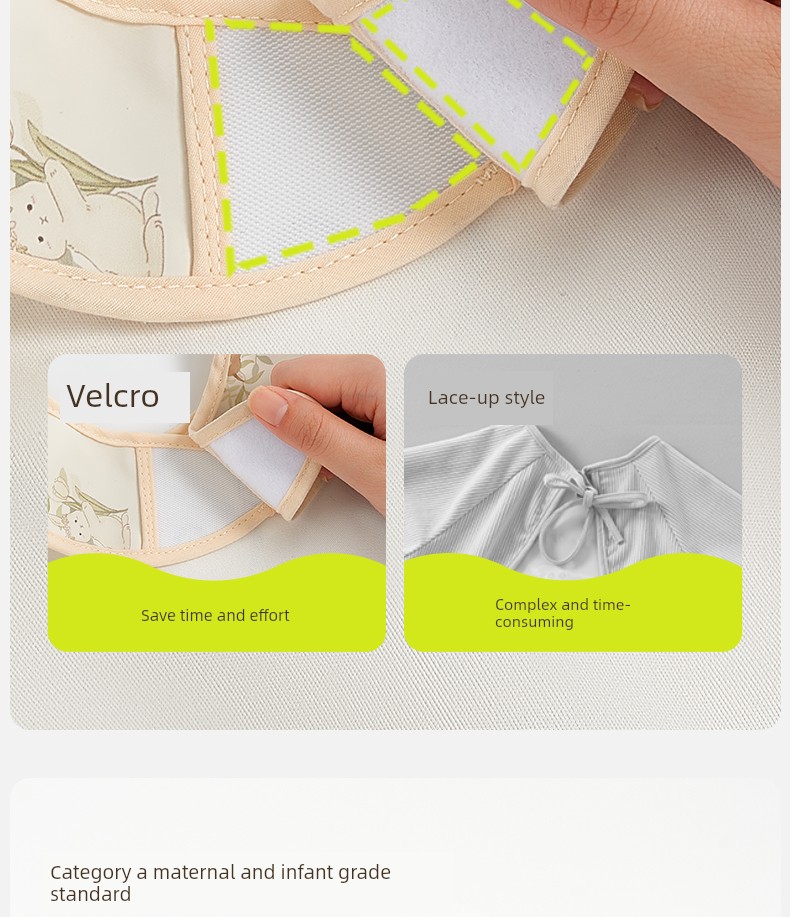 Baby Smock, Kidsren's Eating Bib, Baby Food Supplement, Waterproof and Anti-Dirty, Lace Sleeves for Baby Girls, Summer Thin Apron — 15