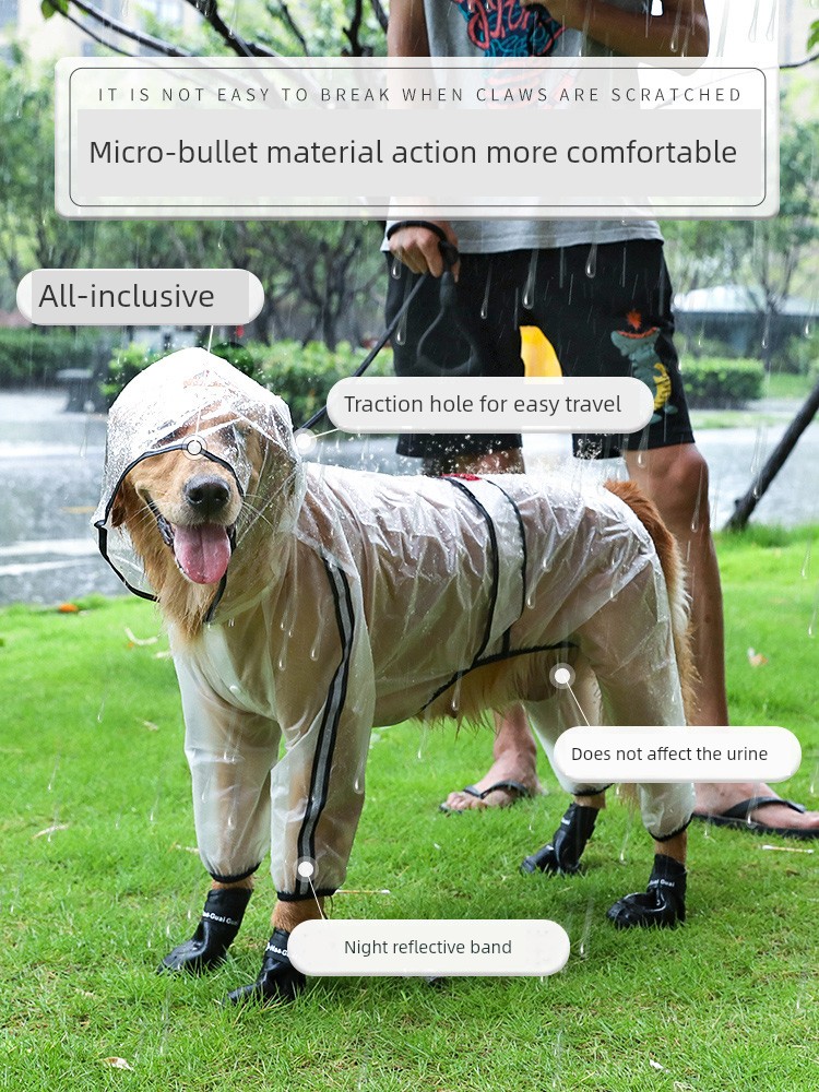 狗狗雨衣防水全包寵物大狗拉布拉多狗雨傘衣服中型大型犬金毛雨披