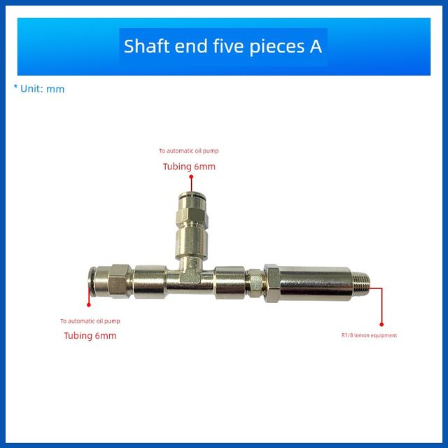 Shigaoma SICOMA mixer shaft head tee butter nozzle three-band oil nozzle stainless steel tee joint