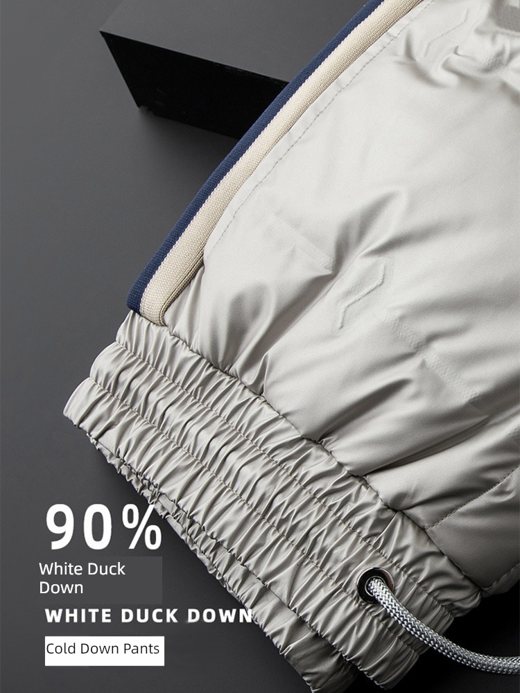 Light luxury khaki Self-cultivation Little feet Windbreak Down pants