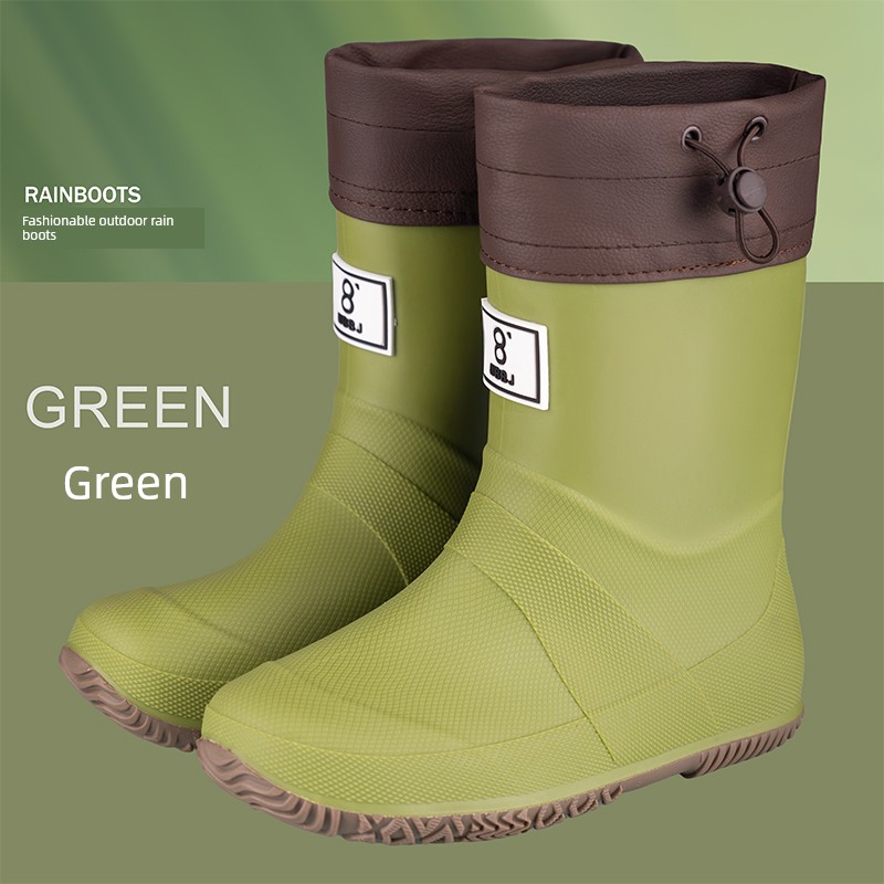 Children's Lightweight Rain Boots, Foldable Rain Boots for Men and Women, Couple's Rain Boots for Rainforest Hiking, Non-Slip Waterproof Shoes, Mid-High — 2