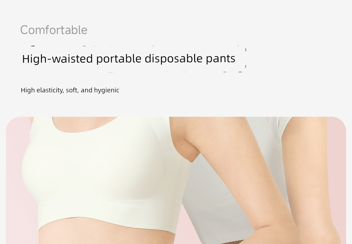 High-Waisted Disposable Underwear for Women, Pure Cotton Crotch, Sterile, Individually Packaged, Travel Style, Large Size, 100kg Daily Disposable Shorts — 3