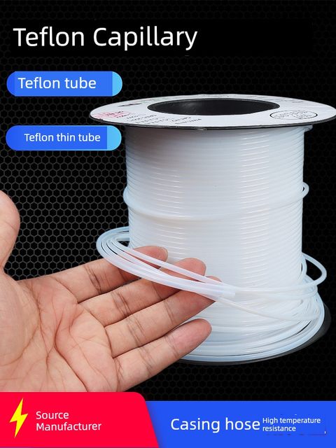 Tetrafluorocapillary PTFE tube corrosion resistant plastic tube Teflon tube White thin hose