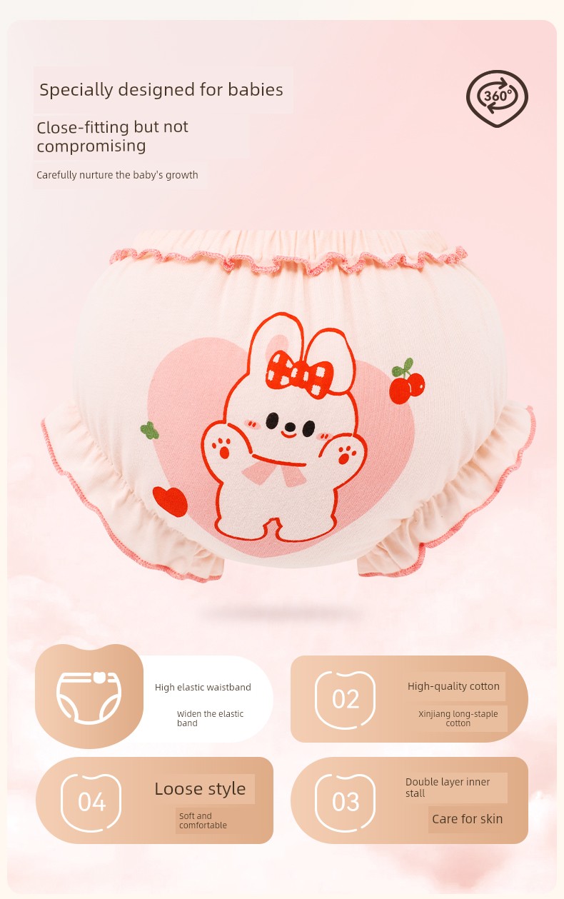 Girls' Baby Triangle Cotton Underwear — 4
