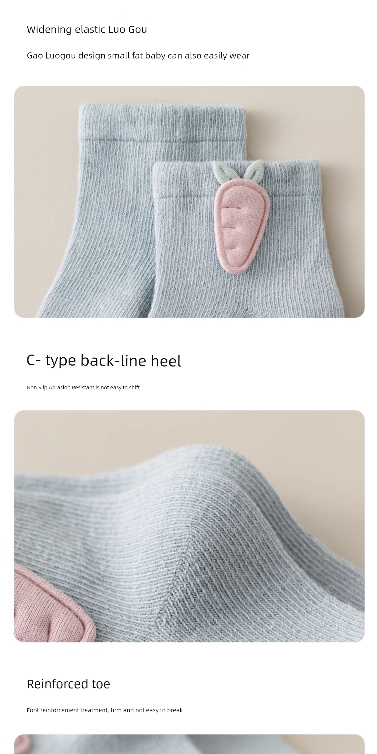 Spring & Fall Thin Pure Cotton Boneless Newborn Baby Socks — 13