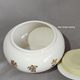 White Ruyi Cornucopia Ornaments with Lids, Yuanbao, Copper Coin Pattern, Ceramics, Cantonese, Decoration, Feng Shui