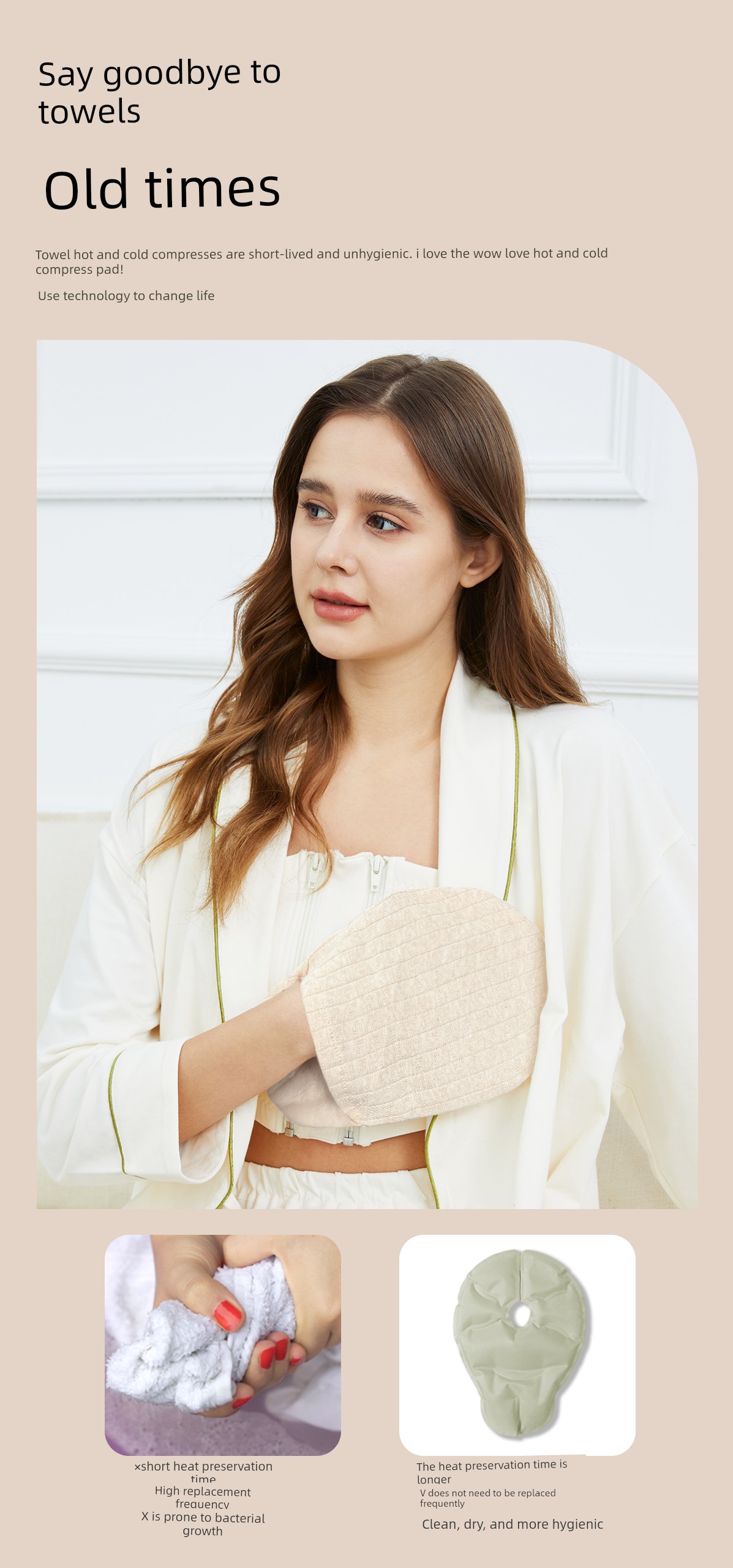Wow, Breast Hot and Cold Compress Pads, a Magic Tool for Breastfeeding, Ice Packs for Breast Swelling during Lactation, Breast Duct Unblocker, 2 Pieces — 15