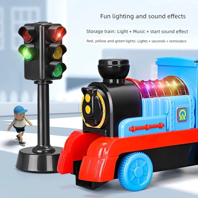 Toma little locomotive toys model railcar children's alloy simulation electric train boy birthday gift