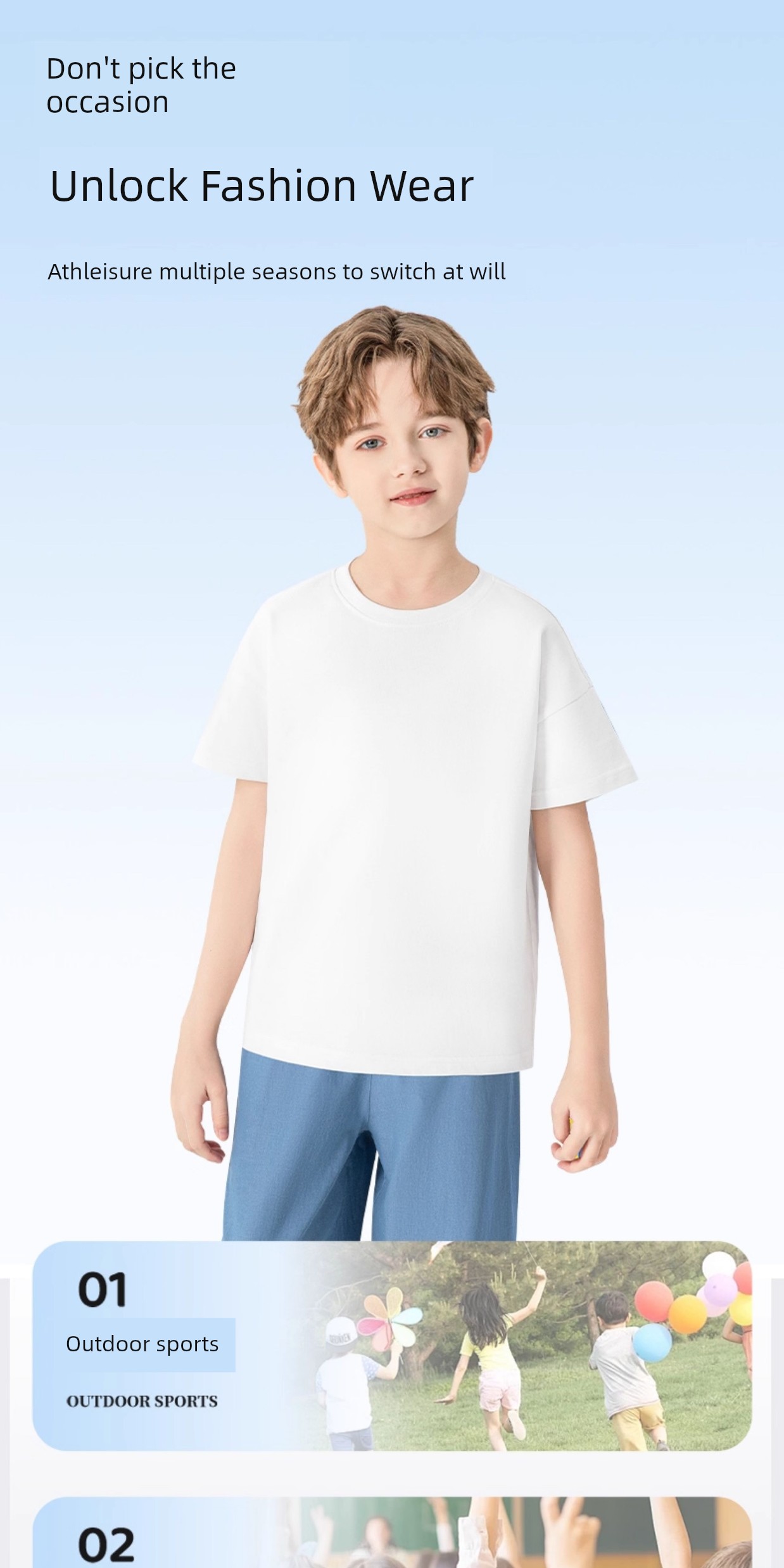 Jeanswest Boys' Short-Sleeved T-Shirt, Pure Cotton Summer Clothing, Boys' Tops, Children's Clothing, Big Kids' Clothing, 2026 New Summer Style — 10
