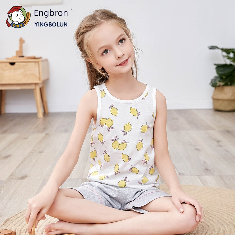 Ying Bo Lun Kids Vest Summer Pure Cotton Thin Boy Girl Baby Kids Boys Girls Underwear Outerwear — 8