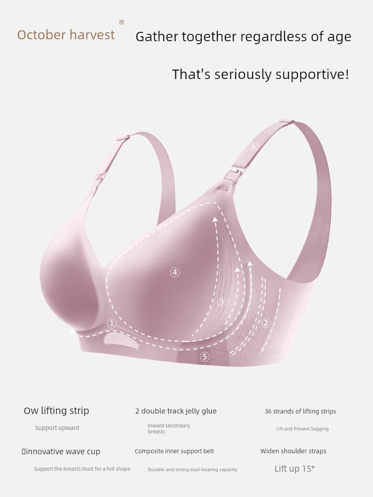 [Clearance] 129.9 Choose Any 2 Pieces October Crystal Maternity Nursing Bra Plus Size Breathable Postpartum Bra