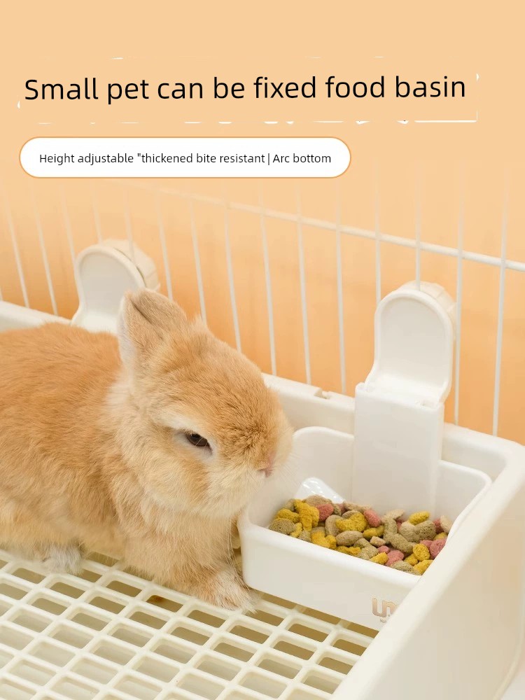 umi兔子食盆可調節兔兔飯碗荷蘭豬龍貓可掛式防啃咬糧食碗寵物碗