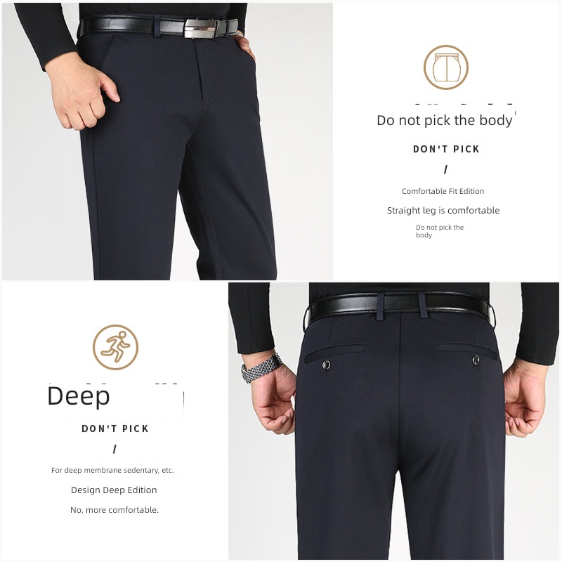 middle-aged person dad Thick style business affairs leisure time Suit pants
