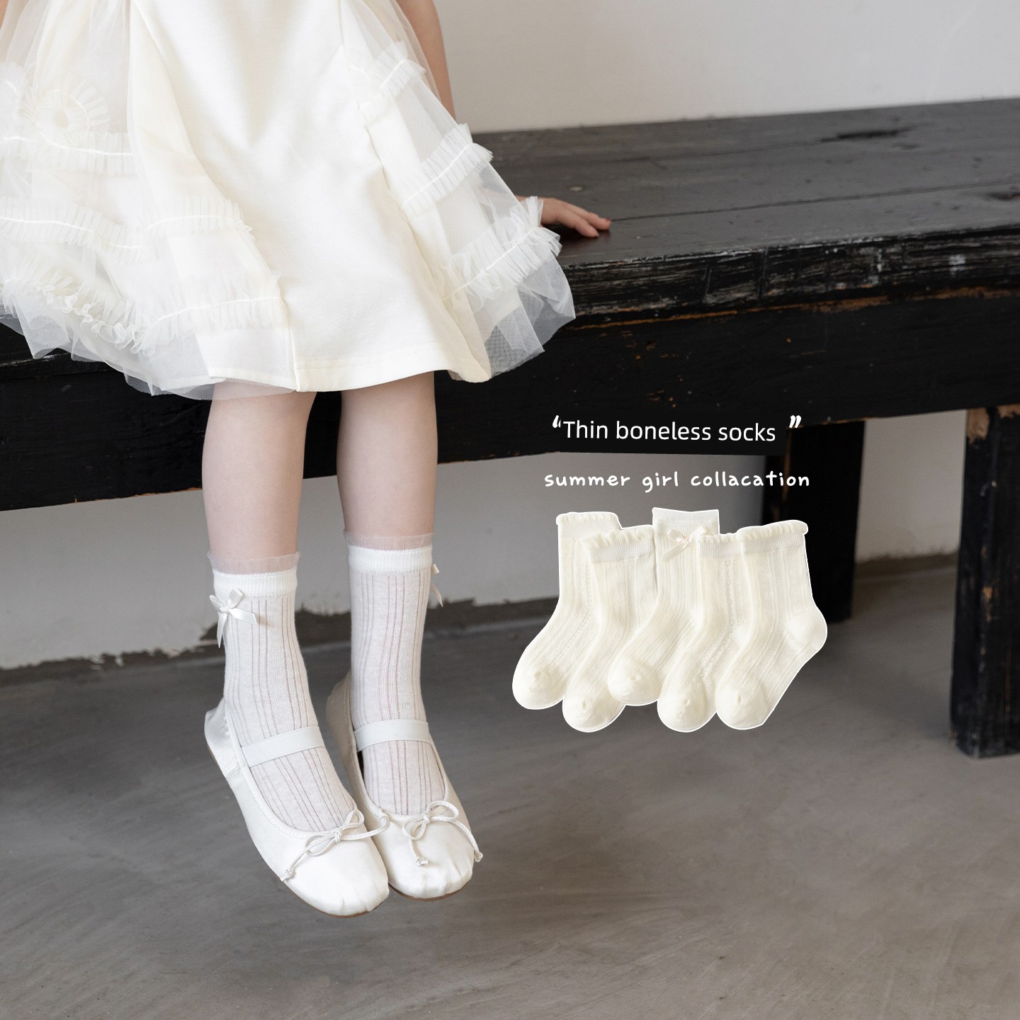 Girls' Socks Spring and Summer Thin Pure Cotton Children's Seamless Short Socks Summer Mesh Baby Girl White Lace Princess Socks — 1