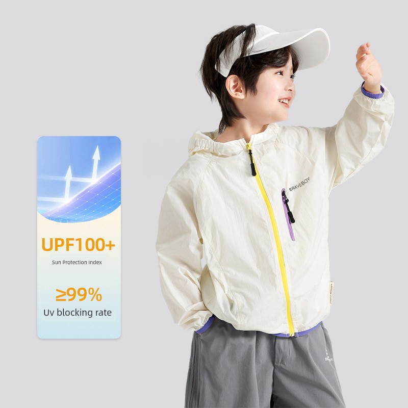 Haima's Children's Sun Protection Clothing Summer 2026 New Summer Style Skin Jacket Girls' Lightweight Coat Boys' Sun Protection Clothing — 4