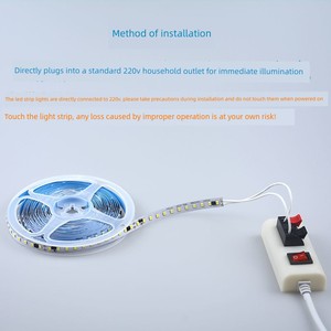 Led Flexible Strip Light 220V Self-Adhesive Ultra-Thin Patch Ultra-Bright Decorative Tv Background Wall Waterproof Linea
