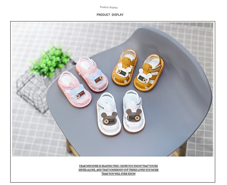 Soft Bottom Non Slip 0-1 1 2 Years Old Girl Ringing Sandals — 3