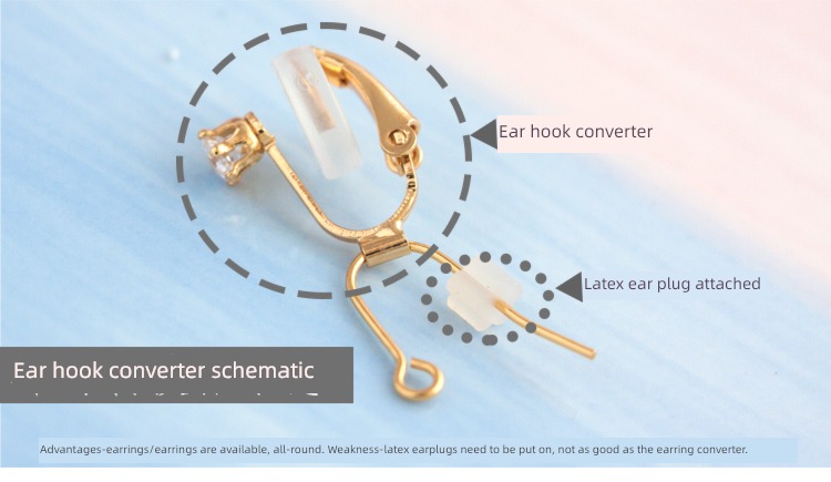 Multi purpose Artifact rhinestone Cushion Plug in Ear Studs