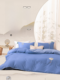 Mengjie Home Textile Frosted Four-Piece Quilt Cover 248x248 Bed Sheet Fully Pure Cotton Thickened Autumn and Winter High-end 2024 New Products