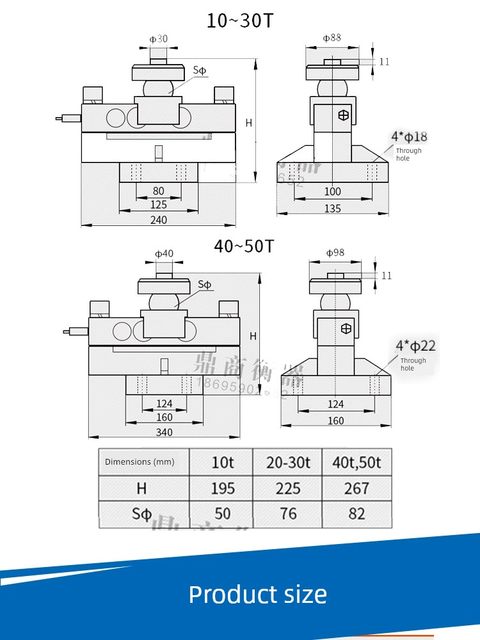 地磅传感器ZEMIC中航HM9B-20T30T40T桥式数字称重传感器100吨地磅