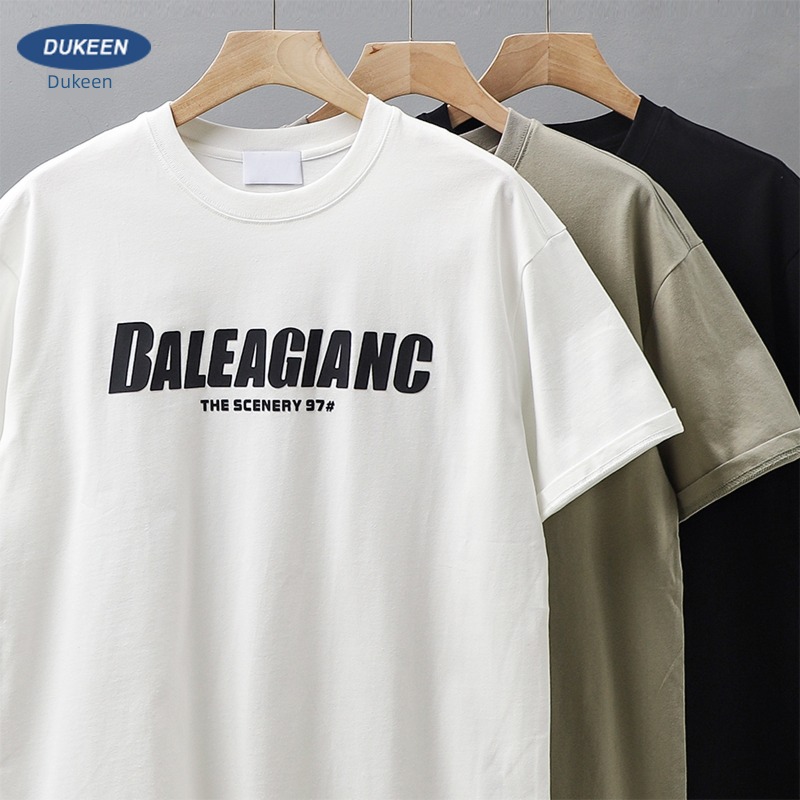 Pounds Offset printing man breathable pure cotton Short sleeve T-shirt