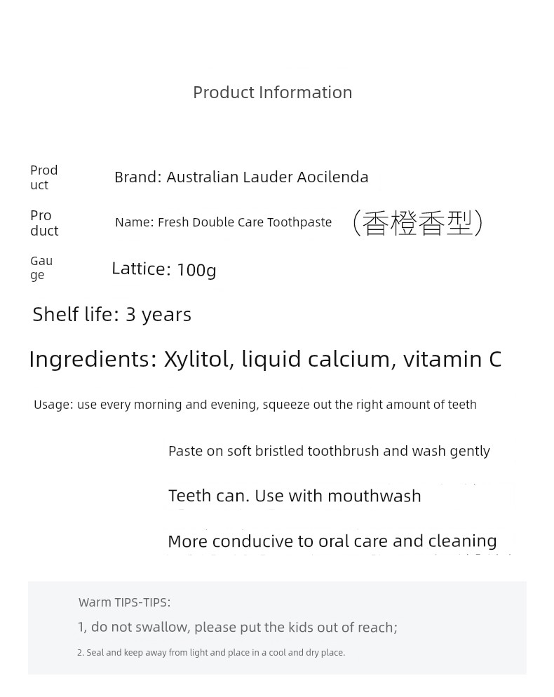 Australian Lauder Confinement Clear Breath Wash Pregnant Women Toothpaste — 5