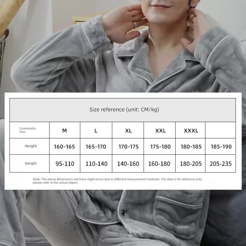 NGGGN male thickening Coral velvet Winter money suit pajamas