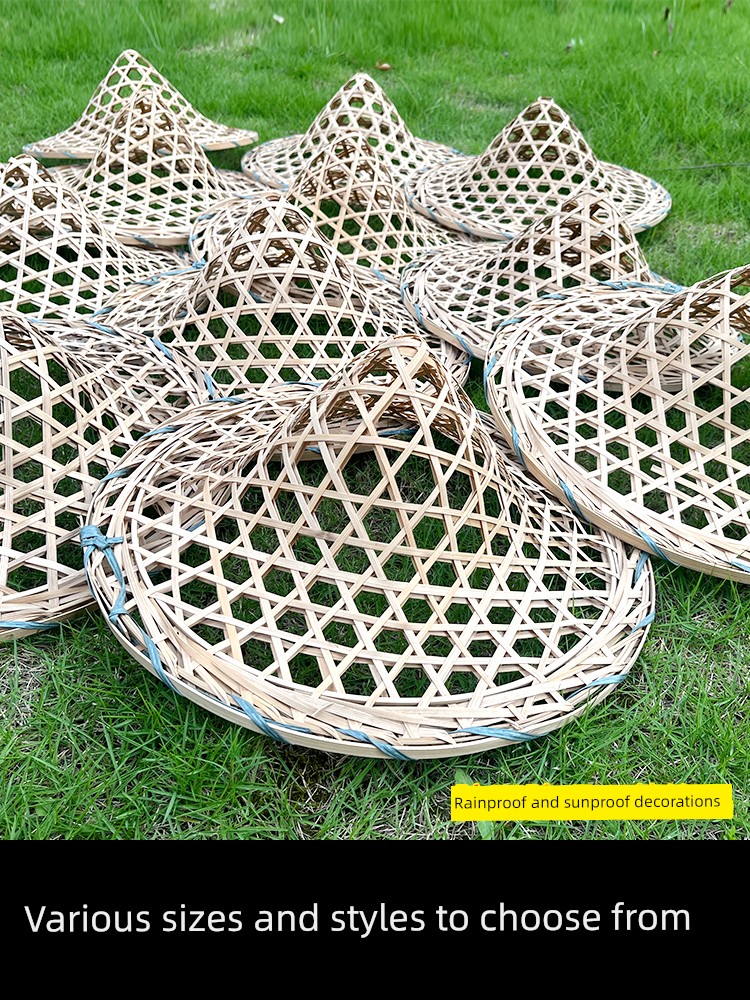 Bamboo Woven Hats, Traditional Dance Props, Children's Stage Performance, Red Army Performance, Dai Dance, Adult Performance, Square Dance, Straw Hats