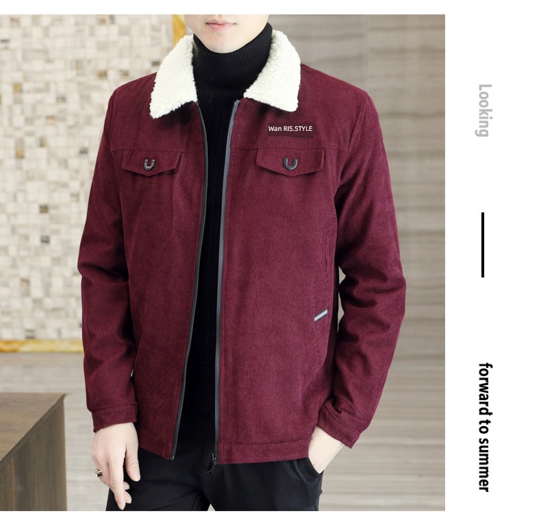 Lamb hair Spring and Autumn Lapel Coat Put on your clothes loose coat