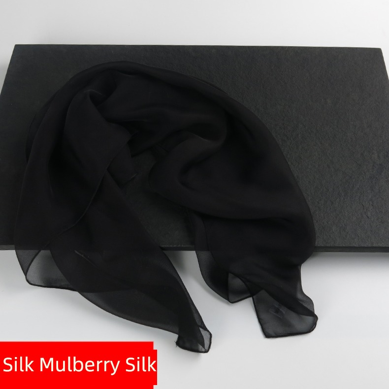 Clearance A slight flaw black brand 100% winter Small square towel